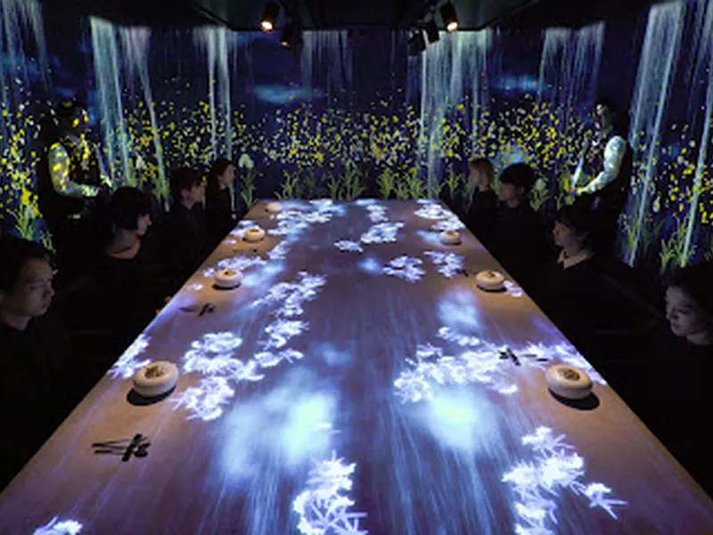 月花 MoonFlower Sagaya Ginza, Art by teamLab